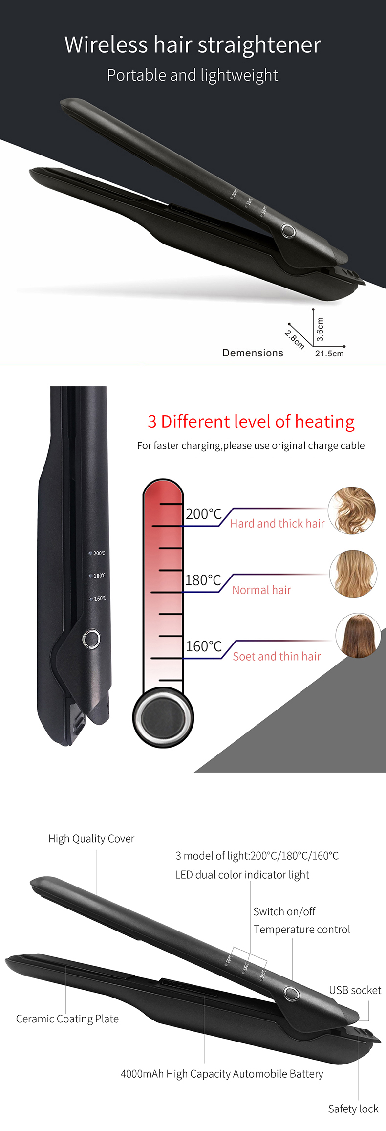 Best Package Usb Curler Hair Straight Straightening Corn Ion Magic Wand Stick Wand Flatirons Hair Flatiron Straightener Splint