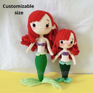 Haute qualité Crochet cadeau spécial Crochet sirène princesse poupées à la main enfant jouet en peluche tricoté sirène jouet pour bébé - Product Image 4