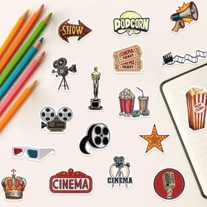 50 autocollants vintage sur le thème des films, autocollants esthétiques rétro pour adolescents et adultes, autocollants en vinyle imperméables - Product Image 4