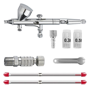 Ensemble professionnel d'aérographes multi-usages à double action et à gravité AB-180S - Product Image 1
