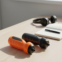 Bouteille d'eau sport en plastique LDPE réutilisable et écologique de 700 ml pour le vélo, la randonnée et le cyclisme - Promotionnelle avec design à compression gratuit