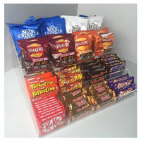 Confiserie Barre de chocolat Chips Condiment Comptoir à 4 marches Présentoir à chocolat en acrylique
