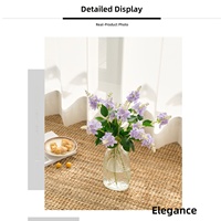 Bunga Delphinium Sutra Sentuhan Asli Buatan Baru untuk Dekorasi Pernikahan dan Rumah, untuk Hari Valentine dan Paskah