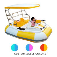 Bateau tamponneur électrique pour adultes, fournisseur chinois, parc aquatique, pédale gonflable pour adultes et enfants, pour piscine, bateau tamponneur aquatique