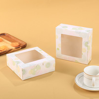 Boîtes à cupcakes biodégradables personnalisées, boîtes cadeaux premium avec fenêtre pour desserts, emballages alimentaires pour biscuits, vente en gros