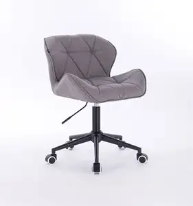 High Quality Nordic Style Light Gray Furniture Industrial Beauty Swivel Home Office Chair