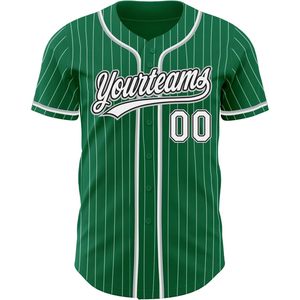 Custom Pinstripe Baseball Jersey Button <b>Down</b> Personalized Unisex Adult Breathable Sports Uniform Stitched Name Number Logo - Product Image 2