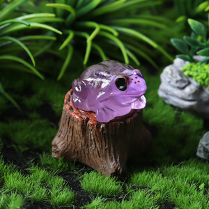 Accessoires en résine grenouille lumineuse les plus vendus, ornements en résine animaux simulés, modèle en résine qui brille dans le noir pour la décoration - Product Image 5