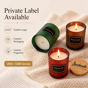 Luxury Colorful Matte Glass Jar Scented <b>Candle</b> with Wooden Lid Natural Soy Wax Aromatherapy Private Label Home Decor Gift <b>Set</b> - Product Image 5