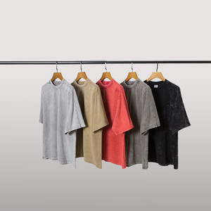 <span class=keywords><strong>T</strong></span>-shirt surdimensionné pour homme, imprimé rétro, col rond, noir, effet délavé, avec motif 3D en relief personnalisé <span class=keywords><strong>Tik</strong></span> Tok 2022 - Product Image 1
