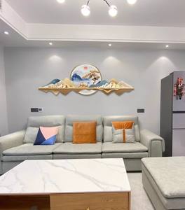 Vente en gros Art mural personnalisé Peinture UV de chambre à coucher de luxe Peinture moderne de paysage en cristal de porcelaine Peinture décorative à lumière LED - Product Image 2