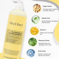 Shampoing OEM ODM Anti-Pelliculaire Hydratant Anti-Frisottis Contrôle du Sébum Volume Sans Silicone 2-EN-1 Prévention de la Chute des Cheveux Personnalisation