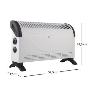 Calentador Eléctrico Convector 750W 1050W 1800W 52.5x17x32.5 Cm Blanco con 3 Niveles de Potencia para Uso Doméstico - Product Image 2