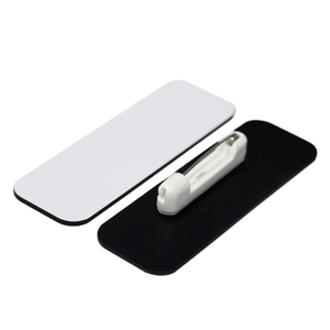 Label/Nama Tag Kustom Kosong Putih 1x3 Inci Sudut Bulat Tahan Air untuk Sublimasi dengan Pin, Hadiah Promosi Bisnis - Product Image 5
