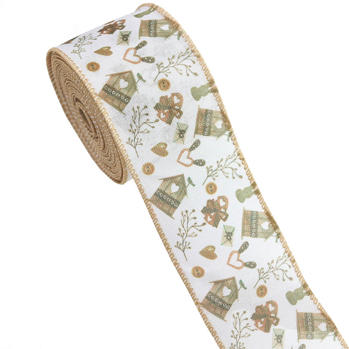 Rustic-Khaki-6.3cm, 5 Yards/roll