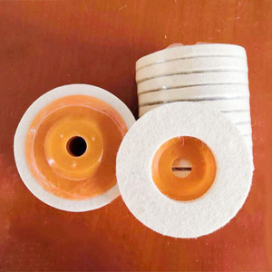 Wool Polishing Pad 100mm Outer Diameter 16mm Inner Diameter For Angle <b>Grinder</b> Metal Mirror Finish Repair Fiber Felt Disc - Product Image 3