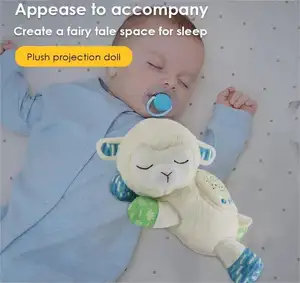 Mainan mewah kustom lucu elektronik untuk hadiah mainan domba tidur bayi untuk anak-anak boneka binatang mewah