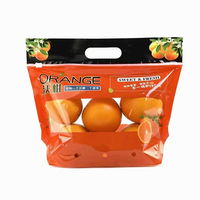 Sac de fruits et légumes PE à main avec impression personnalisée de haute qualité sac d'emballage en plastique respirant avec ruban transparent