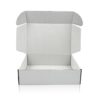 Logo personnalisé 100% recycler les petites grandes boîtes postales ondulées noir mat blanc paquet boîte d'expédition boîte pliante en papier pour cadeau