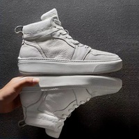 Nouvelle collection automne pour hommes : baskets blanches tendance, chaussures polyvalentes, baskets décontractées à semelle épaisse pour hommes