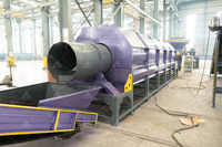 Broyeur industriel de fûts métalliques, concasseur à marteaux, ligne de recyclage de déchets dangereux et de barils en fer