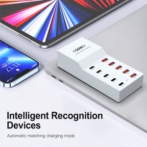 Chargeur USB C 10 ports, 5 USB-A, 4 USB-C, station de charge 2.4A, chargeur électrique pour téléphone portable, montre, tablette, compatible avec appareil photo - Product Image 2