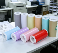 Label Sintetis Termal Langsung PP Warna Penuh, Stiker Tahan Air Cetak Kustom untuk Pelabelan Harga Supermarket
