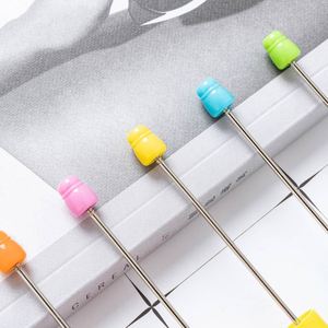 Colorful <b>Plastic</b> <b>Bead</b> Pens-Portable Silk Screen Printed Fun Creative Cute Ballpoint Pens for Students and Promotional Gifts - Product Image 2