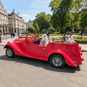 Mejor Precio, Vehículo Turístico Eléctrico Clásico Rojo de 4 Plazas Personalizado, Auto Vintage Eléctrico Retro en Venta - Product Image 3
