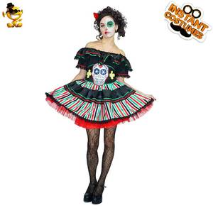 Disfraz de Esqueleto para Mujer, Disfraz de Halloween para Niñas, Día de los Muertos, Senorita - Product Image 4