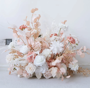 Arco de Anillos Estilo Europeo con Decoración Floral para Boda, Fondo de Flores Artificiales para Pedida de Mano y Bienvenida de Invitados - Product Image 3