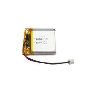 802528 Oplaadbare Lithium Polymeer Batterij <span class=keywords><strong>3</strong></span>.7V 500Mah 1,85wh Lp802528 Lipo Batterie - Product Image 1