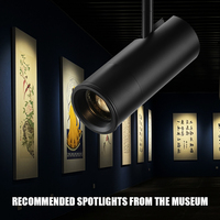 Projecteur sur rail LED COB 18W orientable anti-éblouissement, angle réglable de 15 à 60 degrés, intensité variable, CRI 95 élevé, éclairage moderne pour musées et salles d'art