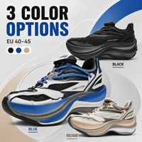 Baskets Chunky Rétro Futuristes pour Hommes, Color Block, à Lacets, Semelle Épaisse, Décontractées, pour la Marche et le Streetwear