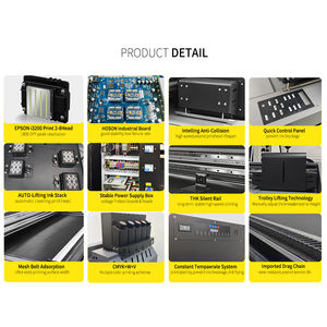 Printer Flatbed 1.8m Format Lebar Hybrid <span class=keywords><strong>UV</strong></span> Ricoh/ I3200 Printhead 2-4 Kepala untuk Stiker Mobil Fleksibel - Product Image 3