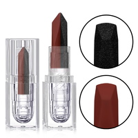 Ensemble de rouges à lèvres en gel noir mat rouge à label privé, maquillage pailleté imperméable, minéral 2 en 1, 30g, diamant, pour femmes