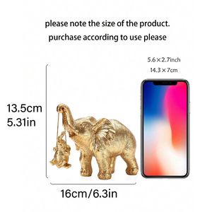 Estatua de Elefante Madre e Hijo Hecha a Mano al por Mayor, Estatua de Animal de Resina para Decoración Navideña del Hogar - Product Image 3