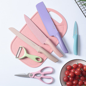 Juego <span class=keywords><strong>de</strong></span> <span class=keywords><strong>cuchillos</strong></span> coloridos con revestimiento antiadherente Tacto suave Asas <span class=keywords><strong>de</strong></span> fácil agarre Material <span class=keywords><strong>de</strong></span> metal y plástico - Product Image 2
