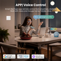 Interrupteur tactile intelligent Avatto Tuya Wifi/Zigbee pour variateur de lumière et de température, pour la domotique, norme européenne, interrupteur intelligent pour variateur de lumière