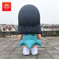Costume gonflable géant de publicité de fille de dessin animé populaire personnalisé à vendre, personnage de personne gonflable dame fille