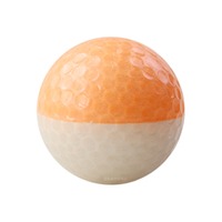 Balle de golf semi-transparente bicolore, noyau en caoutchouc synthétique, revêtement en Surlyn Dupont pour la pratique en extérieur