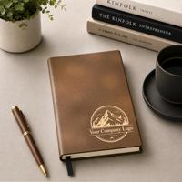 Carnet en cuir personnalisé avec logo d'entreprise – Cadeaux clients, cadeaux pour employés, carnet de retraite, cahier de composition