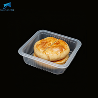 Boîte individuelle transparente jetable de qualité alimentaire en PP, petit récipient carré en plastique pour pâtisserie