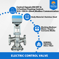Vanne de régulation électrique flottante 3 positions marche/arrêt, course de 20 mm, IP65, en acier inoxydable, OEM pour chauffage de radiateurs à eau chaude CVC