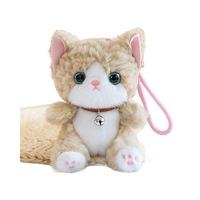 Jouet en peluche chat mignon de 4 pouces, mini-pendentif chaton en peluche, porte-clés animal doux pour la vente en gros aux détaillants et sur le marché de la revente