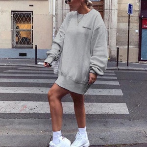 OEM Biểu Tượng Tùy Chỉnh Của Phụ Nữ Quá Khổ Áo Váy Mùa Thu Mùa Đông Dài Tay Áo Kéo Với Mô Hình Thư - Product Image 5