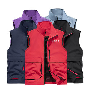 Gilet di sicurezza traspirante con cerniera di nuovo arrivo Multi tasche da uomo giacche da lavoro all'aperto Casual gilet fotografico da pesca - Product Image 4