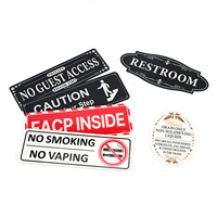 Panneau d'avertissement multifonction personnalisé en acrylique, panneau d'information mural intérieur en plastique, plaque d'information de sécurité pour toilettes, panneau en plastique