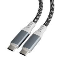Câble de charge rapide et de transfert de données USB4.0 Type-C vers Type-C 240W 40 Gbps avec conception magnétique, conducteur en cuivre pur pour utilisation informatique