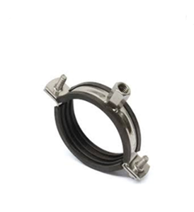 Attache en acier inoxydable pvc, support de tuyau doublé de caoutchouc, pince de suspension en caoutchouc - Product Image 3